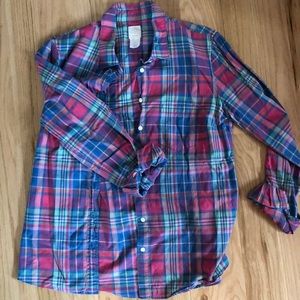 Plaid top from JCrew